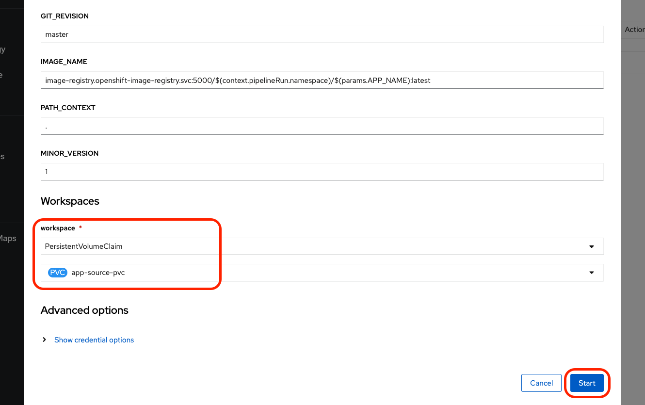 Add parameters