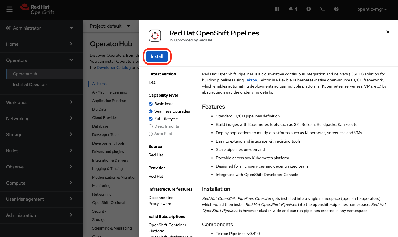 Install Pipelines